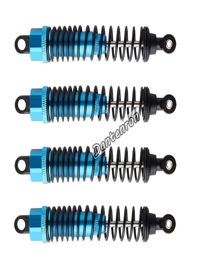 Dantenron 4Pack 1/10 RC Truck Car Adjustable Shock Absorber Damper 108004 Upgrade Parts 108mm Oil 108mm Oil Adjustable Alloy Aluminum Shock For 1:10 HSP 94188 94108 94111 Redcat Volcano (Blue) - Image 3